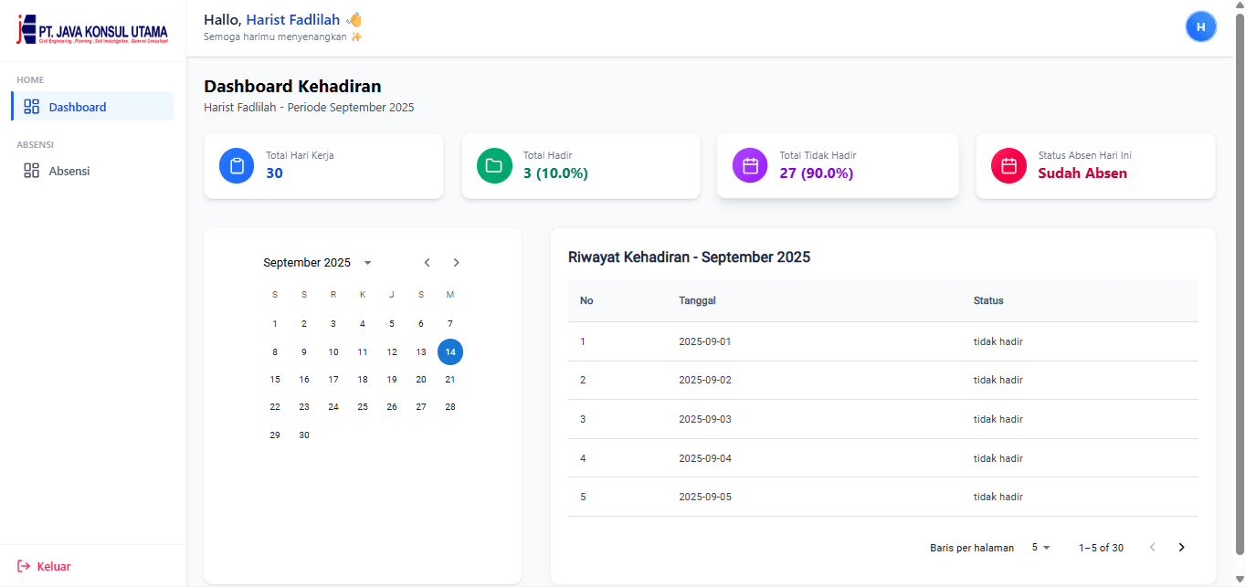 Apps Absensi Java Konsul