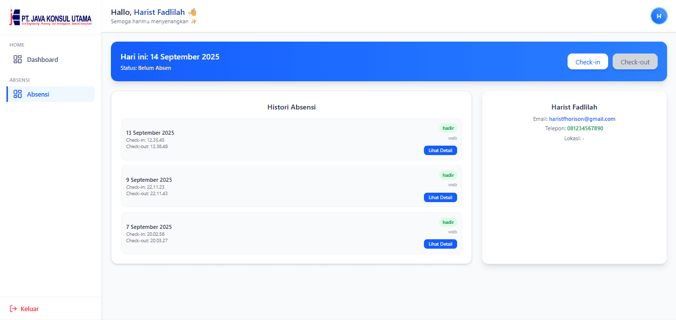 Apps Absensi Java Konsul