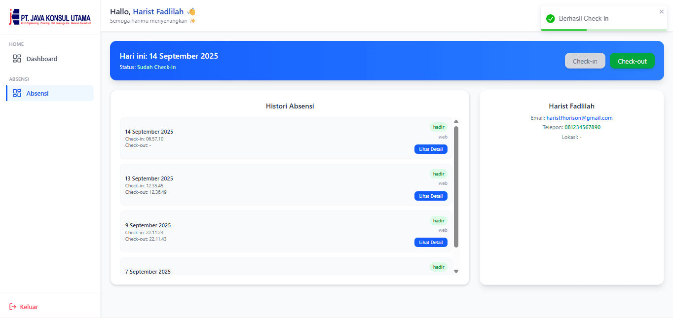 Apps Absensi Java Konsul