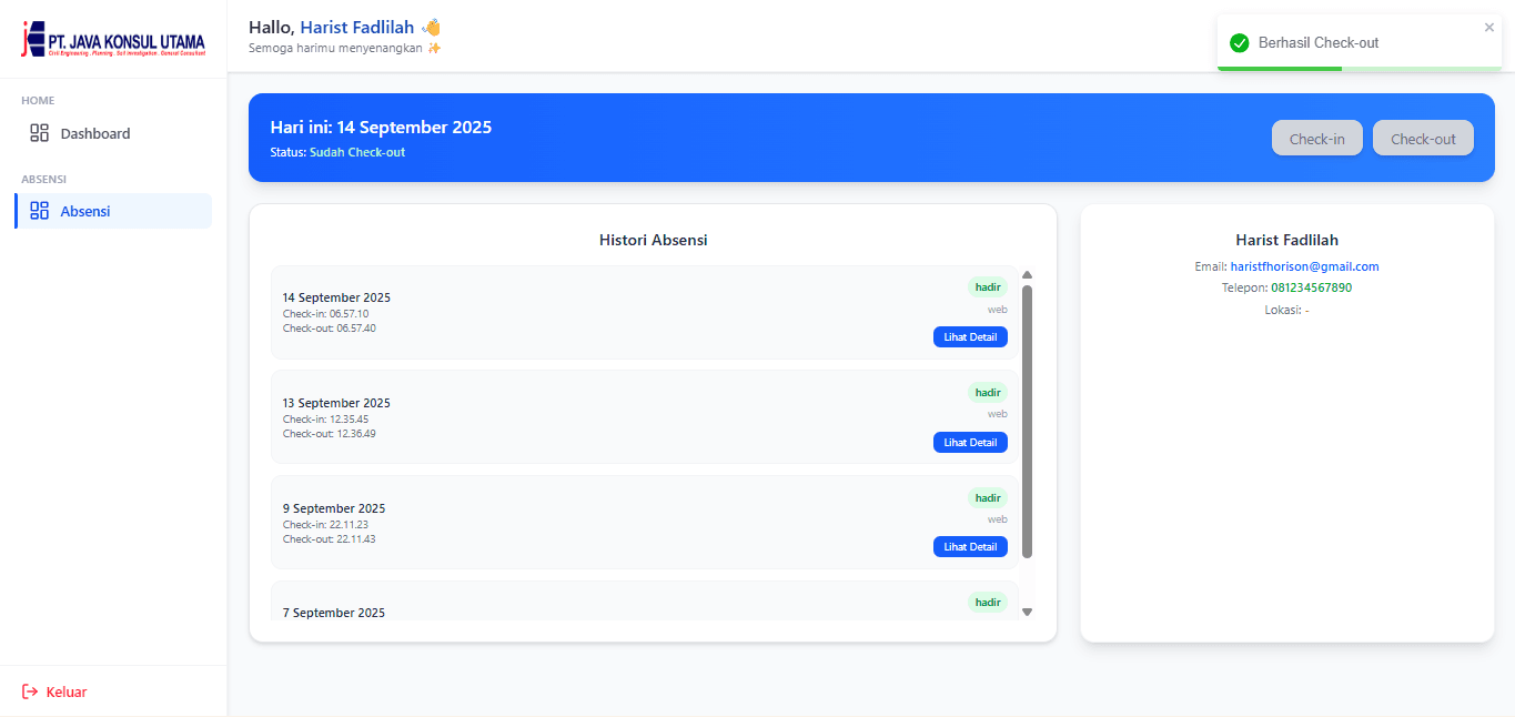 Apps Absensi Java Konsul