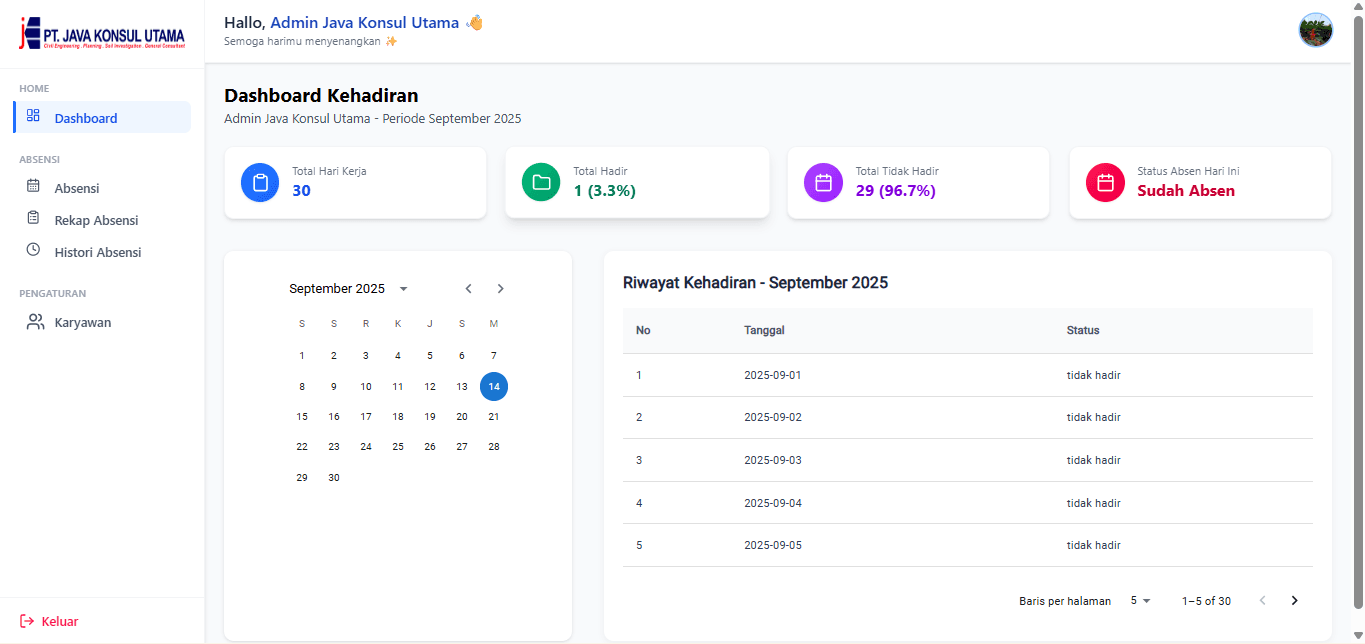 Apps Absensi Java Konsul