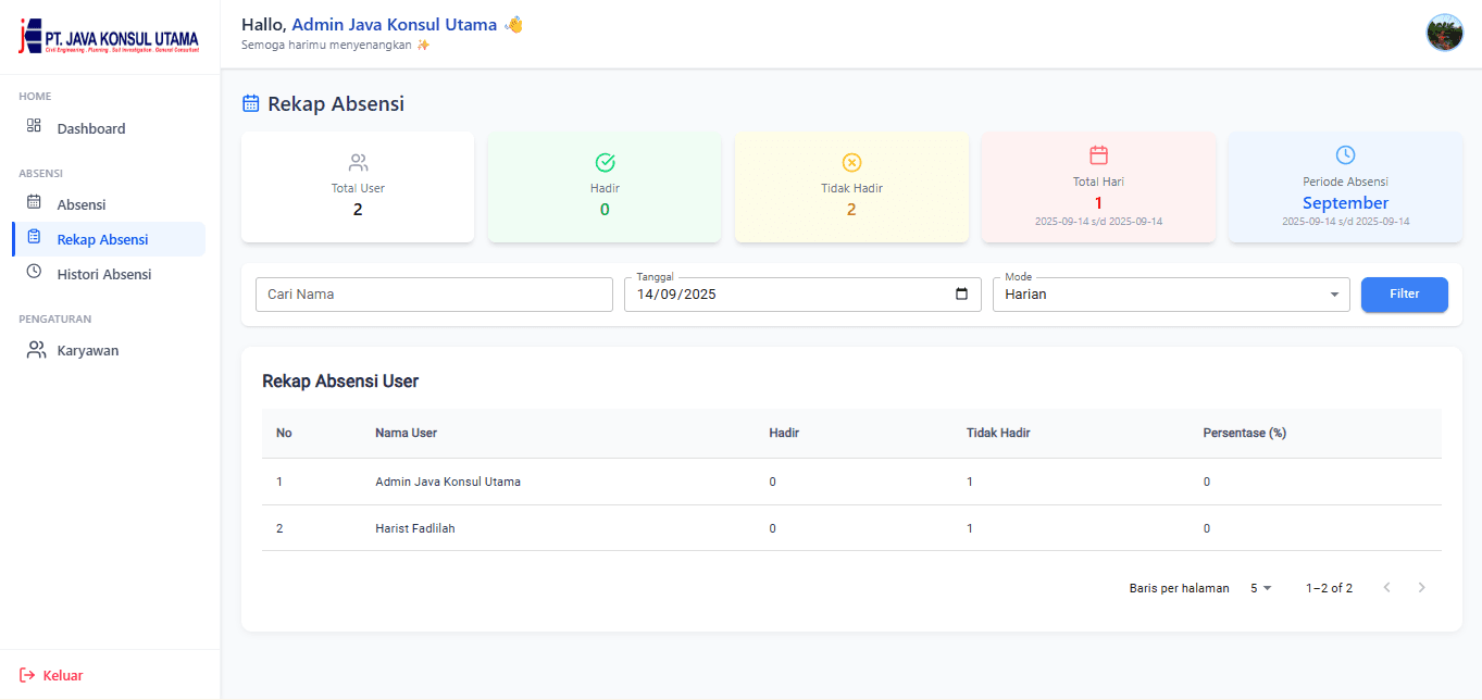 Apps Absensi Java Konsul