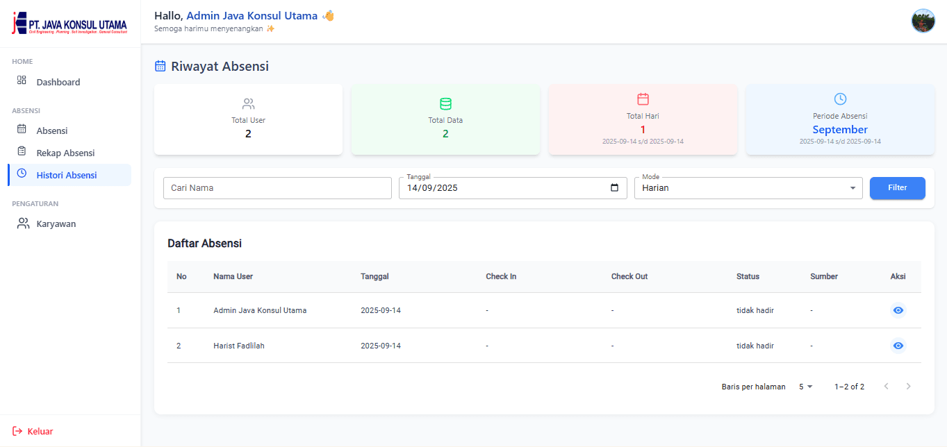 Apps Absensi Java Konsul