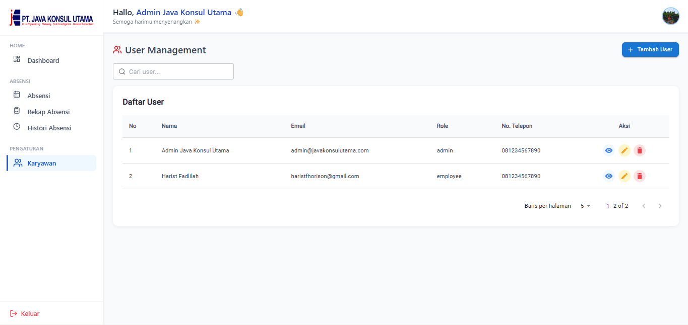 Apps Absensi Java Konsul