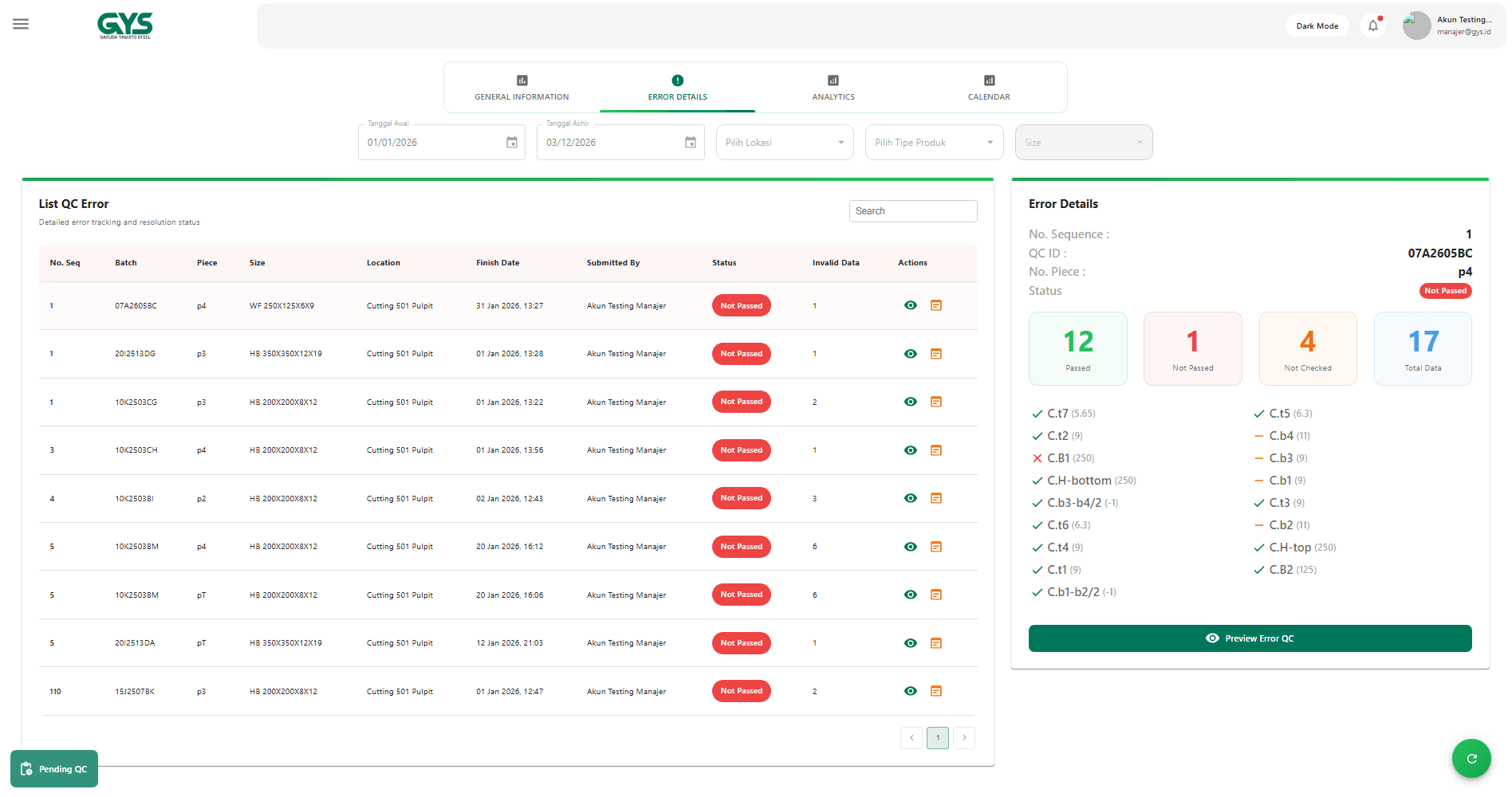 QCMS Digital Caliper