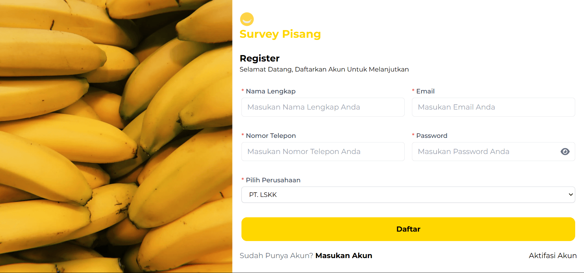 Survey Pisang